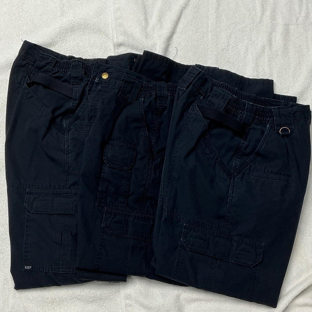 5.11 Tactical Black Cargo Shorts with Multiple Utility Pockets
